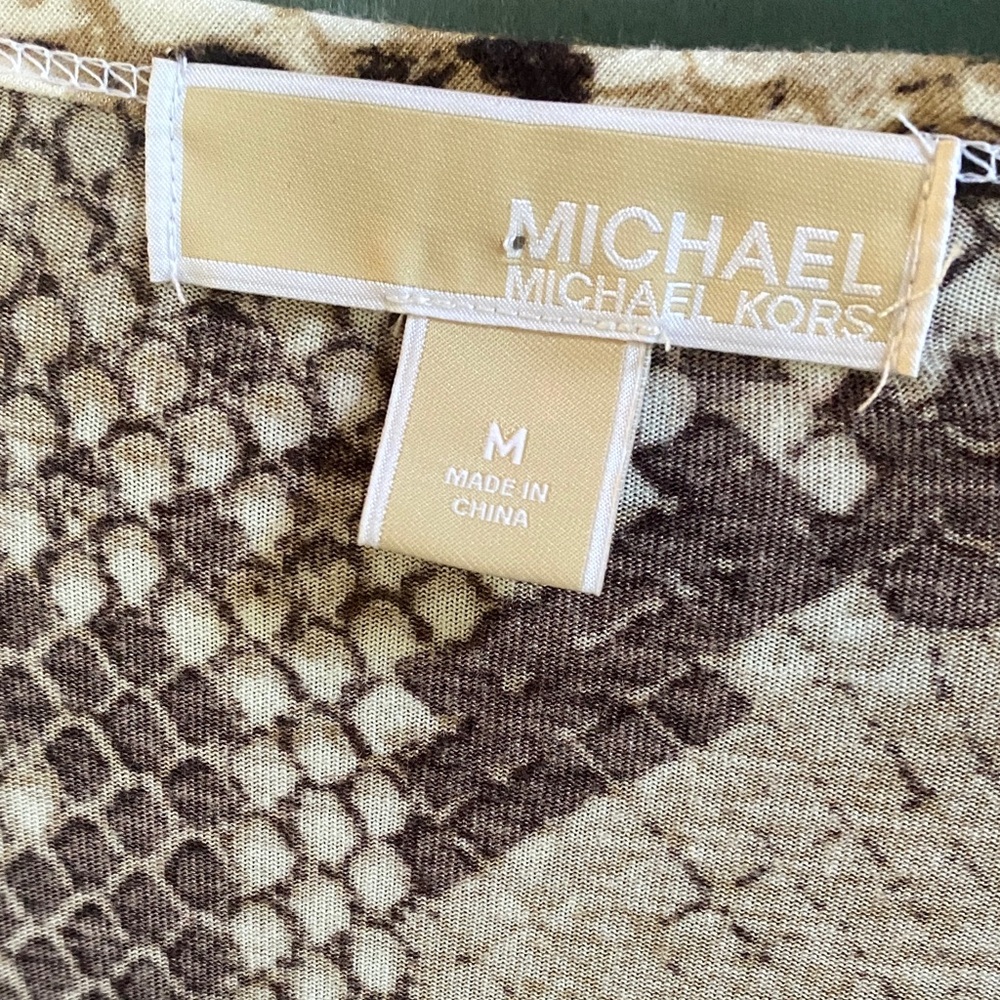 Michael Kors Beige and Brown Snakeskin Top - Picture 2 of 8